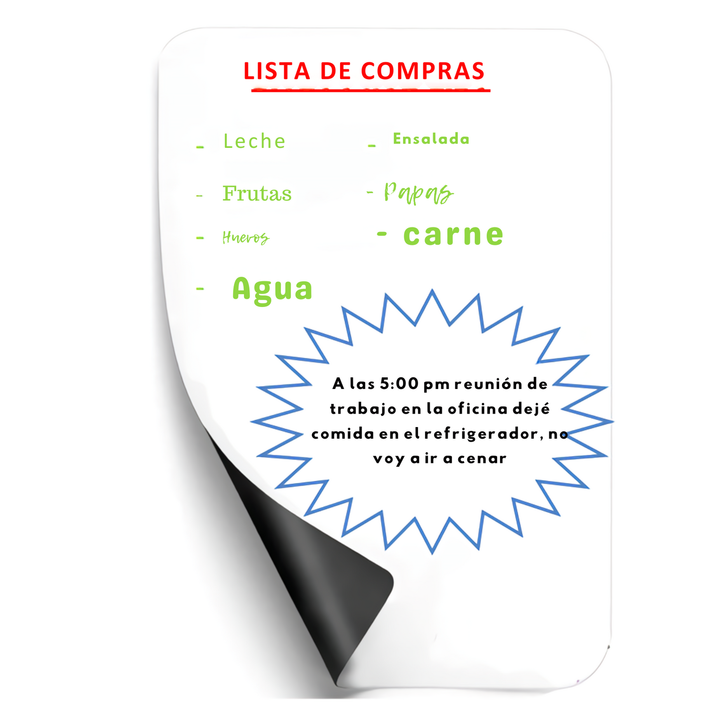 Pizarrón Magnético para Heladera con 4 Marcadores ideal para niños o para organizarte ¡ENVIO GRATIS!