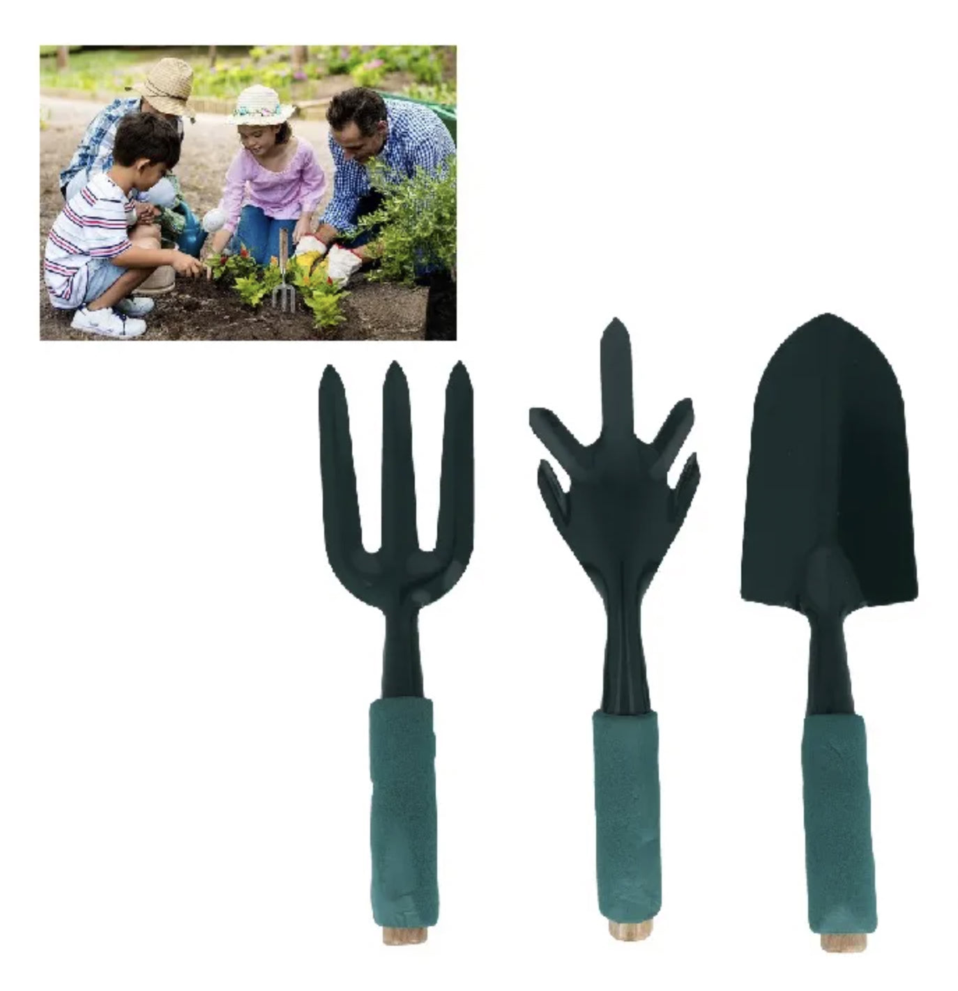 Set de 3 herramientas de jardinera