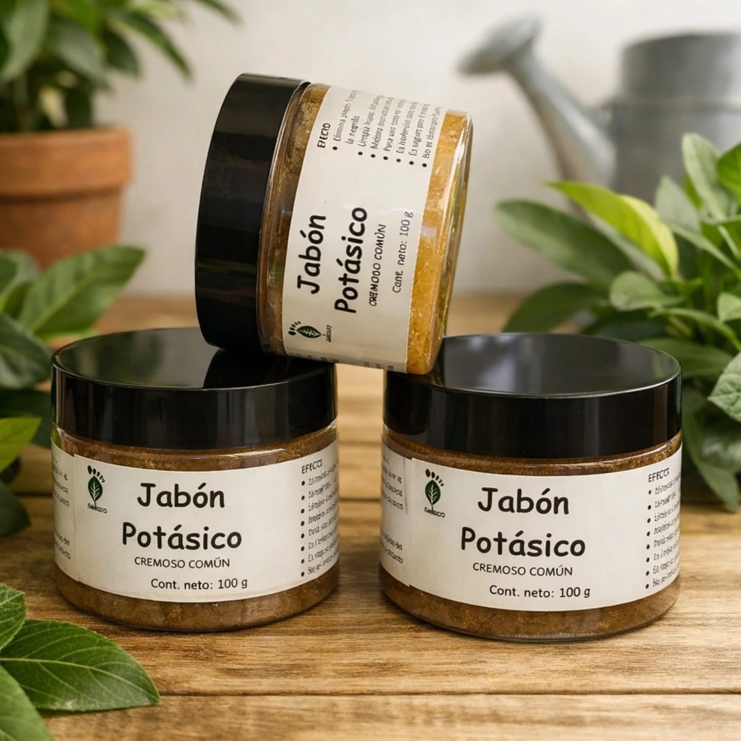 Jabón Potásico en Pasta con Aceite de Neem – 100 g (Rinde 10 L)