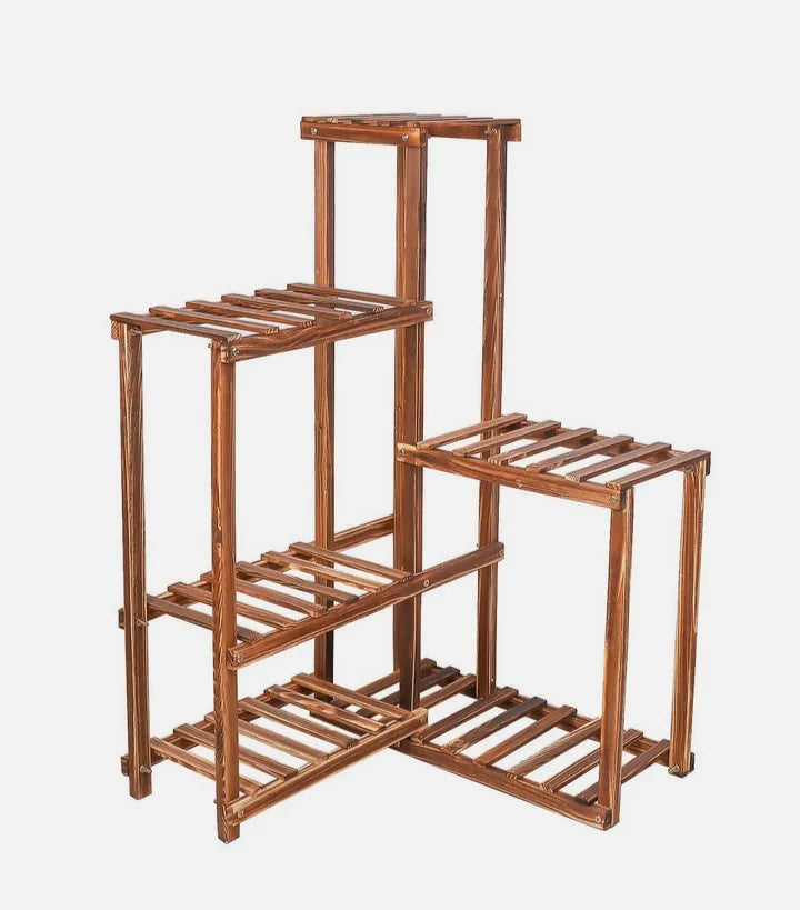 Estante Esquinero para Plantas de Madera – 6 Niveles (100 cm)