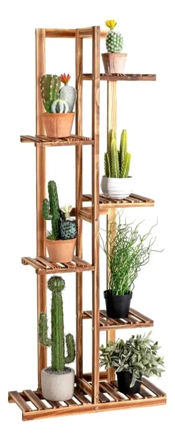 Estante Vertical para Plantas de Madera – 6 Niveles (110 cm)